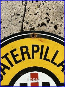 Vintage John Deere Porcelain Gas Oil Sign International Harvester Caterpillar 12