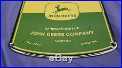 Vintage John Deere Porcelain Gas Tractors Barn Service Farm Plate Can Ad Sign