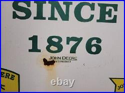 Vintage John Deere Porcelain Sign 30 Large Farming Tractor Dealer Sales Service