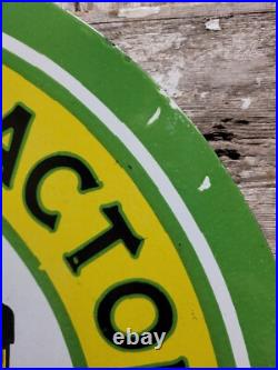 Vintage John Deere Porcelain Sign 30 Large Farming Tractor Dealer Sales Service Vintage John Deere Porcelain Sign 30 Large Farming Tractor Dealer Sales Service