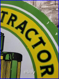Vintage John Deere Porcelain Sign 30 Large Farming Tractor Dealer Sales Service Vintage John Deere Porcelain Sign 30 Large Farming Tractor Dealer Sales Service
