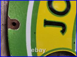 Vintage John Deere Porcelain Sign 30 Large Farming Tractor Dealer Sales Service Vintage John Deere Porcelain Sign 30 Large Farming Tractor Dealer Sales Service