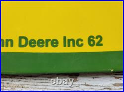 Vintage John Deere Porcelain Sign 3ft Old 1962 Quality Farm Tractor Equipment