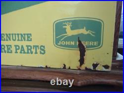 Vintage John Deere Porcelain Sign 3ft Tractor Farm Implements Dealer Sales Store