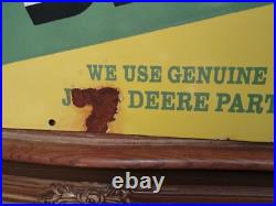 Vintage John Deere Porcelain Sign 3ft Tractor Farm Implements Dealer Sales Store
