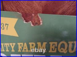 Vintage John Deere Porcelain Sign 3ft Tractor Farm Implements Dealer Sales Store