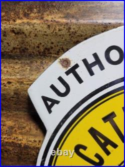 Vintage John Deere Porcelain Sign Caterpillar International Harvester Tractor