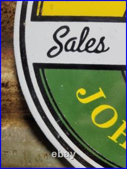 Vintage John Deere Porcelain Sign Caterpillar International Harvester Tractor