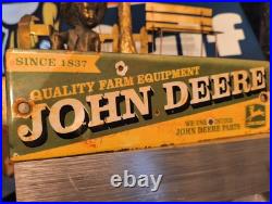 Vintage John Deere Porcelain Sign Farm Implements Tractor Dealer Sales & Service Vintage John Deere Porcelain Sign Farm Implements Tractor Dealer Sales & Service