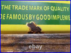 Vintage John Deere Porcelain Sign Farm Implements Tractor Dealer Sales & Service Vintage John Deere Porcelain Sign Farm Implements Tractor Dealer Sales & Service
