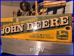 Vintage John Deere Porcelain Sign Farm Implements Tractor Dealer Sales & Service Vintage John Deere Porcelain Sign Farm Implements Tractor Dealer Sales & Service