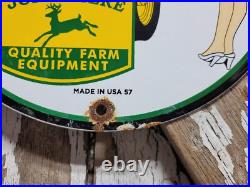 Vintage John Deere Porcelain Sign Farm Tractor Equipment Dealer Sales Service Vintage John Deere Porcelain Sign Farm Tractor Equipment Dealer Sales Service