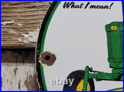 Vintage John Deere Porcelain Sign Farm Tractor Equipment Dealer Sales Service Vintage John Deere Porcelain Sign Farm Tractor Equipment Dealer Sales Service