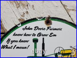 Vintage John Deere Porcelain Sign Farm Tractor Equipment Dealer Sales Service Vintage John Deere Porcelain Sign Farm Tractor Equipment Dealer Sales Service