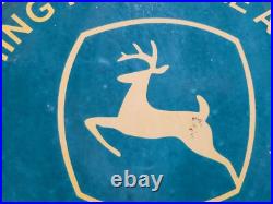 Vintage John Deere Porcelain Sign Farm Tractor Farming Machinery Dealer Sales