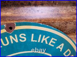 Vintage John Deere Porcelain Sign Farm Tractor Farming Machinery Dealer Sales