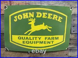 Vintage John Deere Porcelain Sign Gas Farm Tractor Motor Oil Dealer Sales 18 Vintage John Deere Porcelain Sign Gas Farm Tractor Motor Oil Dealer Sales 18