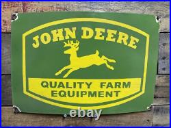 Vintage John Deere Porcelain Sign Gas Farm Tractor Motor Oil Dealer Sales 18 Vintage John Deere Porcelain Sign Gas Farm Tractor Motor Oil Dealer Sales 18