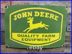 Vintage John Deere Porcelain Sign Gas Farm Tractor Motor Oil Dealer Sales 18 Vintage John Deere Porcelain Sign Gas Farm Tractor Motor Oil Dealer Sales 18