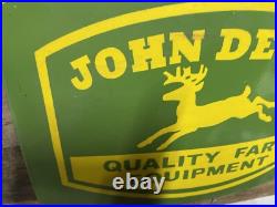 Vintage John Deere Porcelain Sign Gas Farm Tractor Motor Oil Dealer Sales 18 Vintage John Deere Porcelain Sign Gas Farm Tractor Motor Oil Dealer Sales 18
