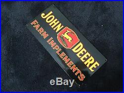 Vintage John Deere Porcelain Sign Gas Oil Farming Tractor Pump Plate Rare Motors