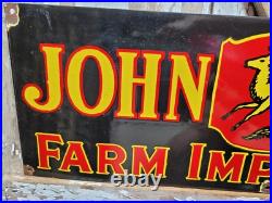 Vintage John Deere Porcelain Sign Midwest Tractor Farm Implements Dealer Sales Vintage John Deere Porcelain Sign Midwest Tractor Farm Implements Dealer Sales