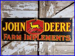 Vintage John Deere Porcelain Sign Midwest Tractor Farm Implements Dealer Sales Vintage John Deere Porcelain Sign Midwest Tractor Farm Implements Dealer Sales