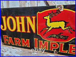 Vintage John Deere Porcelain Sign Midwest Tractor Farm Implements Dealer Sales Vintage John Deere Porcelain Sign Midwest Tractor Farm Implements Dealer Sales