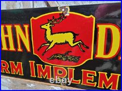 Vintage John Deere Porcelain Sign Midwest Tractor Farm Implements Dealer Sales Vintage John Deere Porcelain Sign Midwest Tractor Farm Implements Dealer Sales