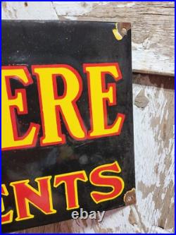 Vintage John Deere Porcelain Sign Midwest Tractor Farm Implements Dealer Sales Vintage John Deere Porcelain Sign Midwest Tractor Farm Implements Dealer Sales