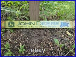 Vintage John Deere Porcelain Sign Old 32 Door Push Bar Farm Equipment Tractor