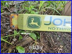 Vintage John Deere Porcelain Sign Old 32 Door Push Bar Farm Equipment Tractor