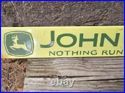 Vintage John Deere Porcelain Sign Old 32 Door Push Bar Farm Equipment Tractor