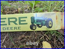 Vintage John Deere Porcelain Sign Old 32 Door Push Bar Farm Equipment Tractor