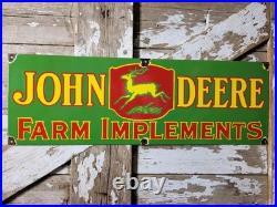 Vintage John Deere Porcelain Sign Old 36 Farming Tractor Dealer Sales Service