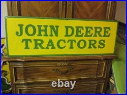 Vintage John Deere Porcelain Sign Old 36 Farming Tractor Dealer Sales Service