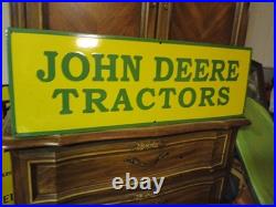 Vintage John Deere Porcelain Sign Old 36 Farming Tractor Dealer Sales Service