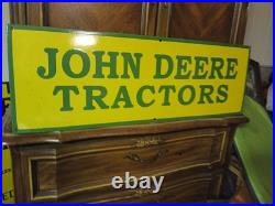 Vintage John Deere Porcelain Sign Old 36 Farming Tractor Dealer Sales Service