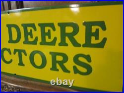 Vintage John Deere Porcelain Sign Old 36 Farming Tractor Dealer Sales Service