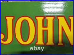 Vintage John Deere Porcelain Sign Old 36 Farming Tractor Dealer Sales Service