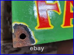 Vintage John Deere Porcelain Sign Old 36 Farming Tractor Dealer Sales Service