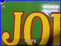 Vintage John Deere Porcelain Sign Old 36 Farming Tractor Dealer Sales Service