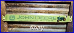 Vintage John Deere Porcelain Sign Old Door Push Bar Farm Equipment Tractor 32