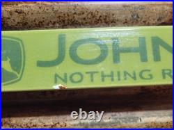 Vintage John Deere Porcelain Sign Old Door Push Bar Farm Equipment Tractor 32