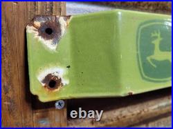 Vintage John Deere Porcelain Sign Old Door Push Bar Farm Equipment Tractor 32