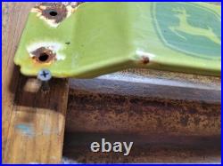 Vintage John Deere Porcelain Sign Old Door Push Bar Farm Equipment Tractor 32