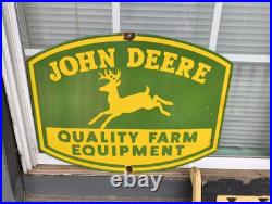 Vintage John Deere Porcelain Sign Old Farm Tractor Equipment Agricultural Dealer Vintage John Deere Porcelain Sign Old Farm Tractor Equipment Agricultural Dealer