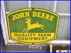 Vintage John Deere Porcelain Sign Old Farm Tractor Equipment Agricultural Dealer Vintage John Deere Porcelain Sign Old Farm Tractor Equipment Agricultural Dealer