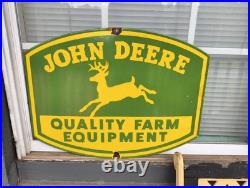 Vintage John Deere Porcelain Sign Old Farm Tractor Equipment Agricultural Dealer Vintage John Deere Porcelain Sign Old Farm Tractor Equipment Agricultural Dealer