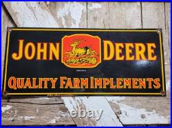 Vintage John Deere Porcelain Sign Old Farming Tractor Equipment Sales 1954 Farm